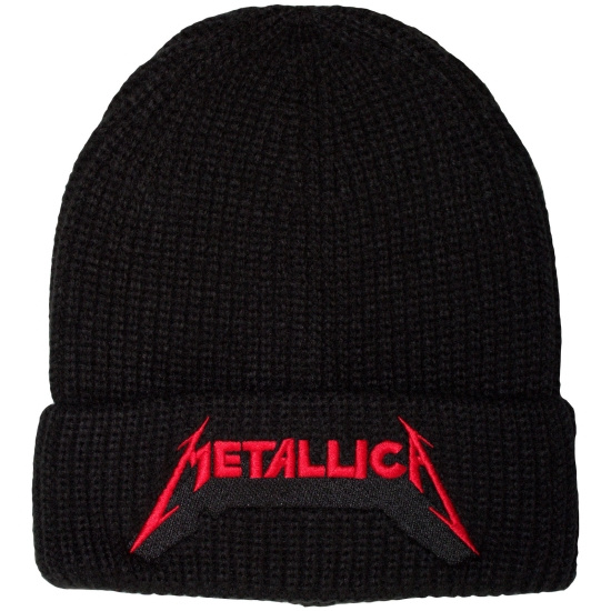 Metallica - Red Logo Shadow Bl Beanie Hat