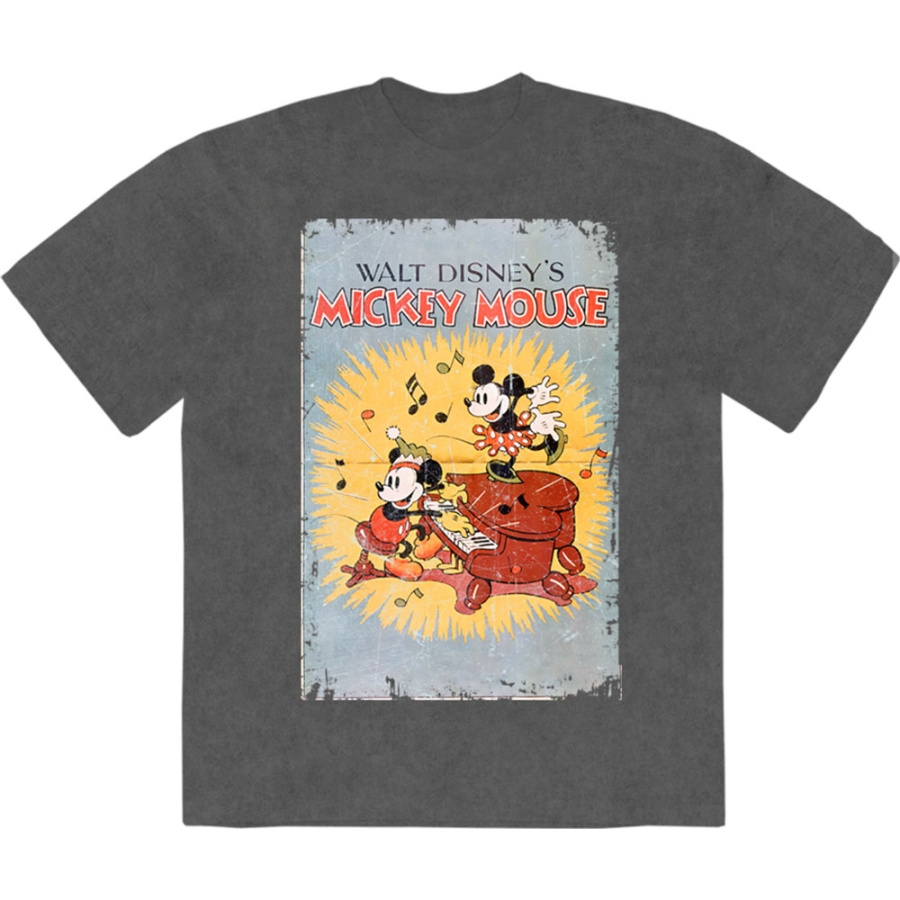 Disney - Mickey Piano Stone Wash Uni Char T-Shirt