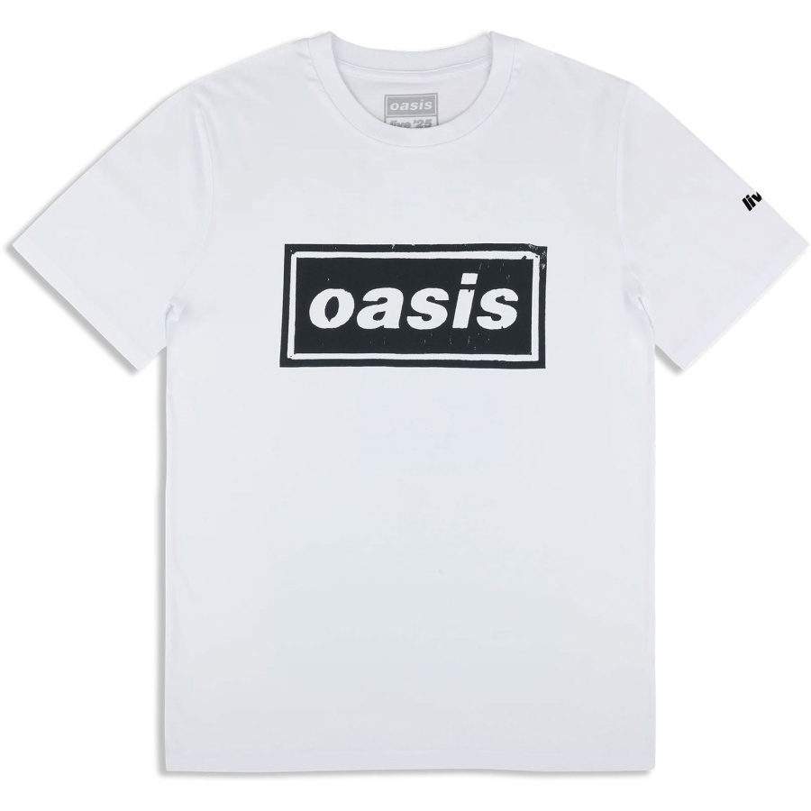 Oasis - Stencil Logo Wht T-Shirt