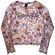 Prince - Purple Rain Logo Floral Lady Pink Mesh Crop T-Shirt Prince - Purple Rain Logo Floral Lady Pink Mesh Crop T-Shirt