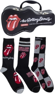 Rolling Stones - Crew Socks (3 Pack Collector Guitar Shape Tin)