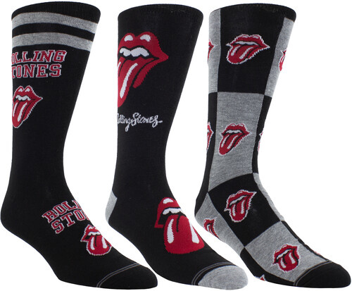 Rolling Stones - Crew Socks (3 Pack Collector Guitar Shape Tin)