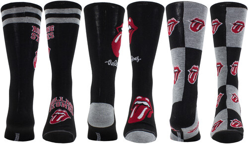 Rolling Stones - Crew Socks (3 Pack Collector Guitar Shape Tin)