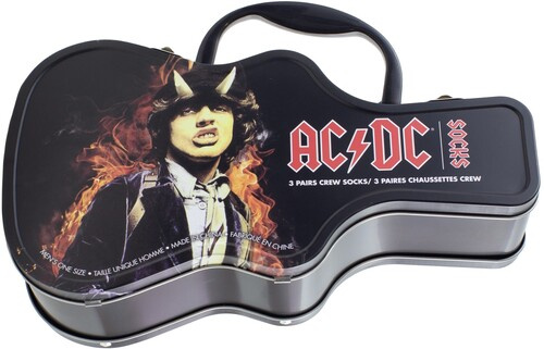 Ac/Dc - Crew Socks (3 Pack Collector Guitar Shape Tin)