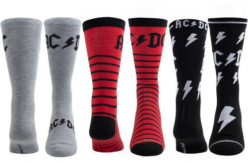 Ac/Dc - Crew Socks (3 Pack Collector Guitar Shape Tin)