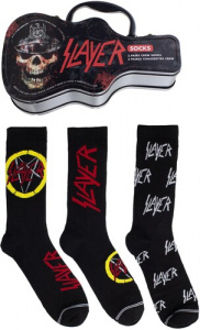 Slayer - Crew Socks (3 Pack Collector Guitar Shape Tin)