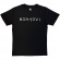 Bon Jovi - Logo Mono Uni Bl T-Shirt Bon Jovi - Logo Mono Uni Bl T-Shirt