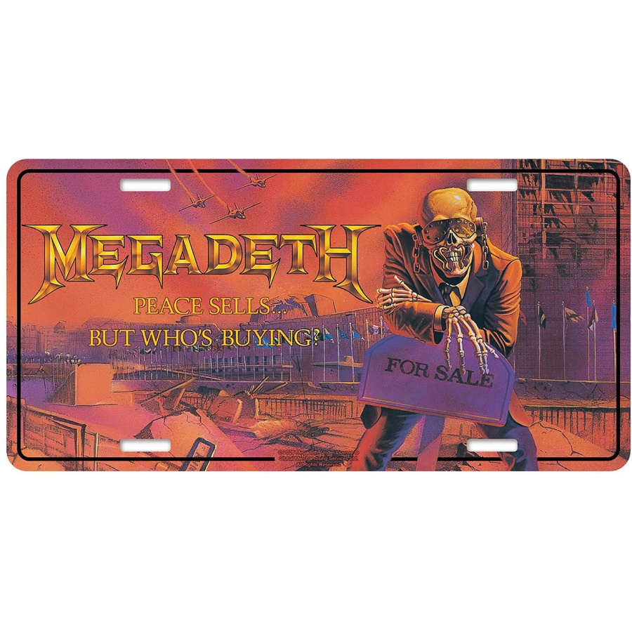 Megadeth - Peace Sells Number Plate