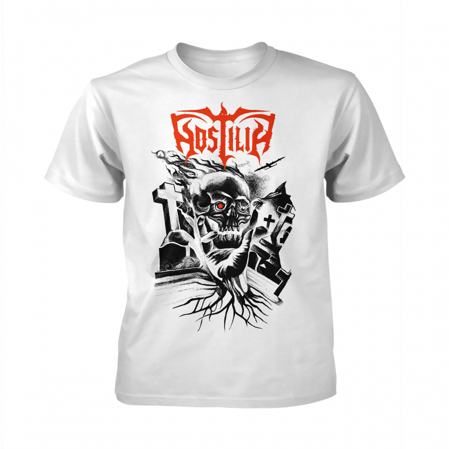 Hostilia - Face The Fire - White (T-Shirt)