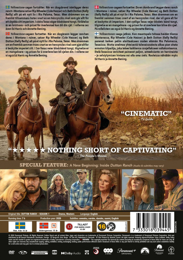 Movie - Dutton Ranch Season 1 (3-disc / DVD)