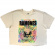 Ramones - Painted Seal Stone Wash Lady Wht Crop Top Ramones - Painted Seal Stone Wash Lady Wht Crop Top