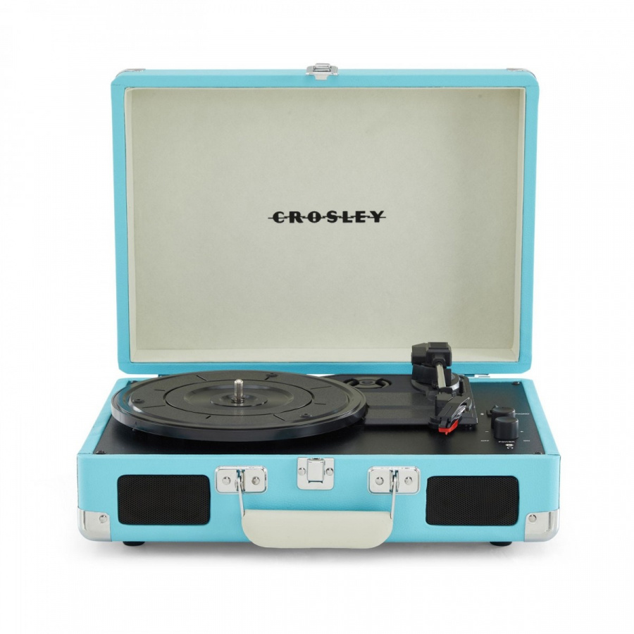 Vinylspelare - Cruiser Plus Deluxe Portable Turntable - Now With Bluetooth Out (Turquoise)