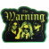 Warning - Yellow Girls Woven Patch Warning - Yellow Girls Woven Patch