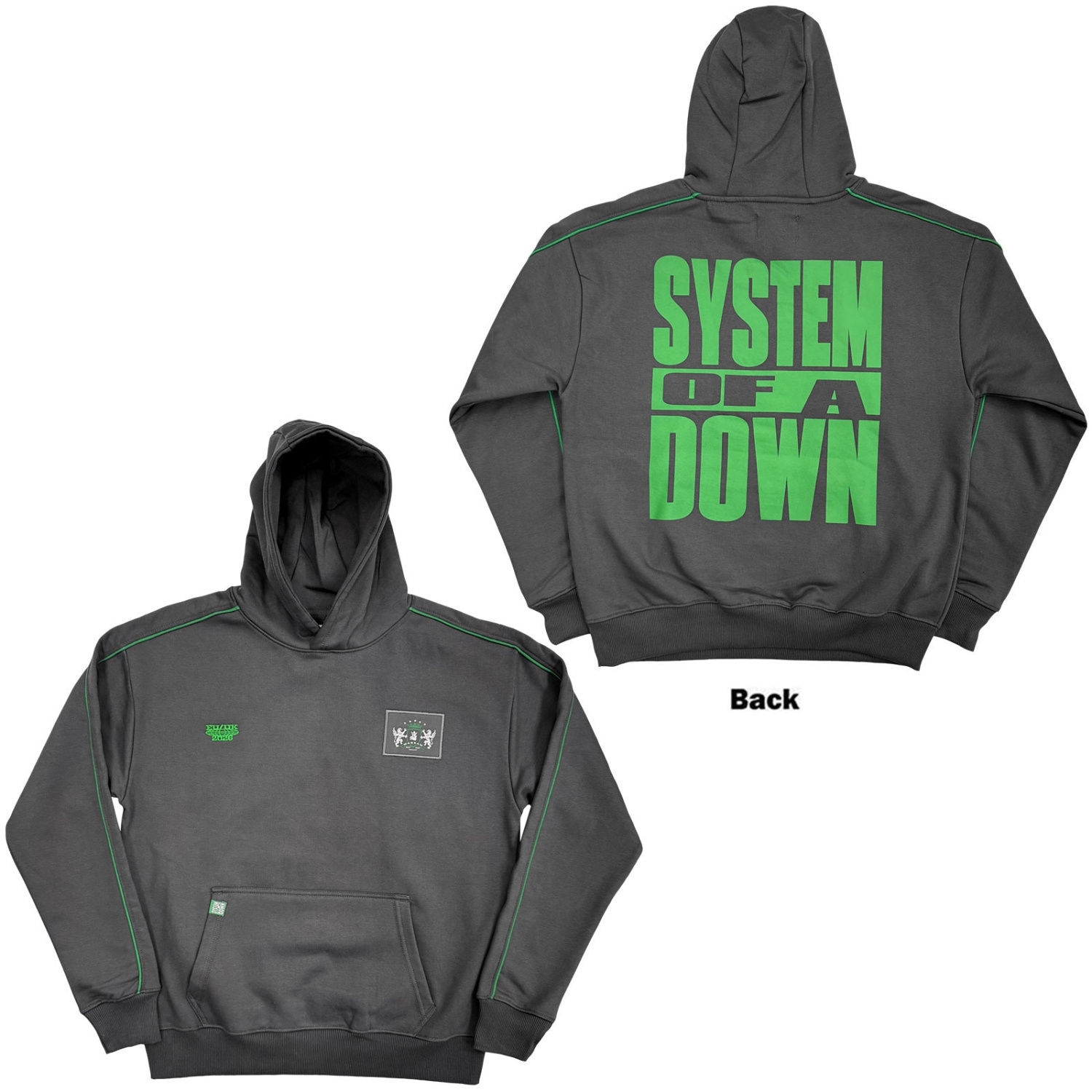 System Of A Down - Warsaw Event Tour 26 Uni Grey Hoodie