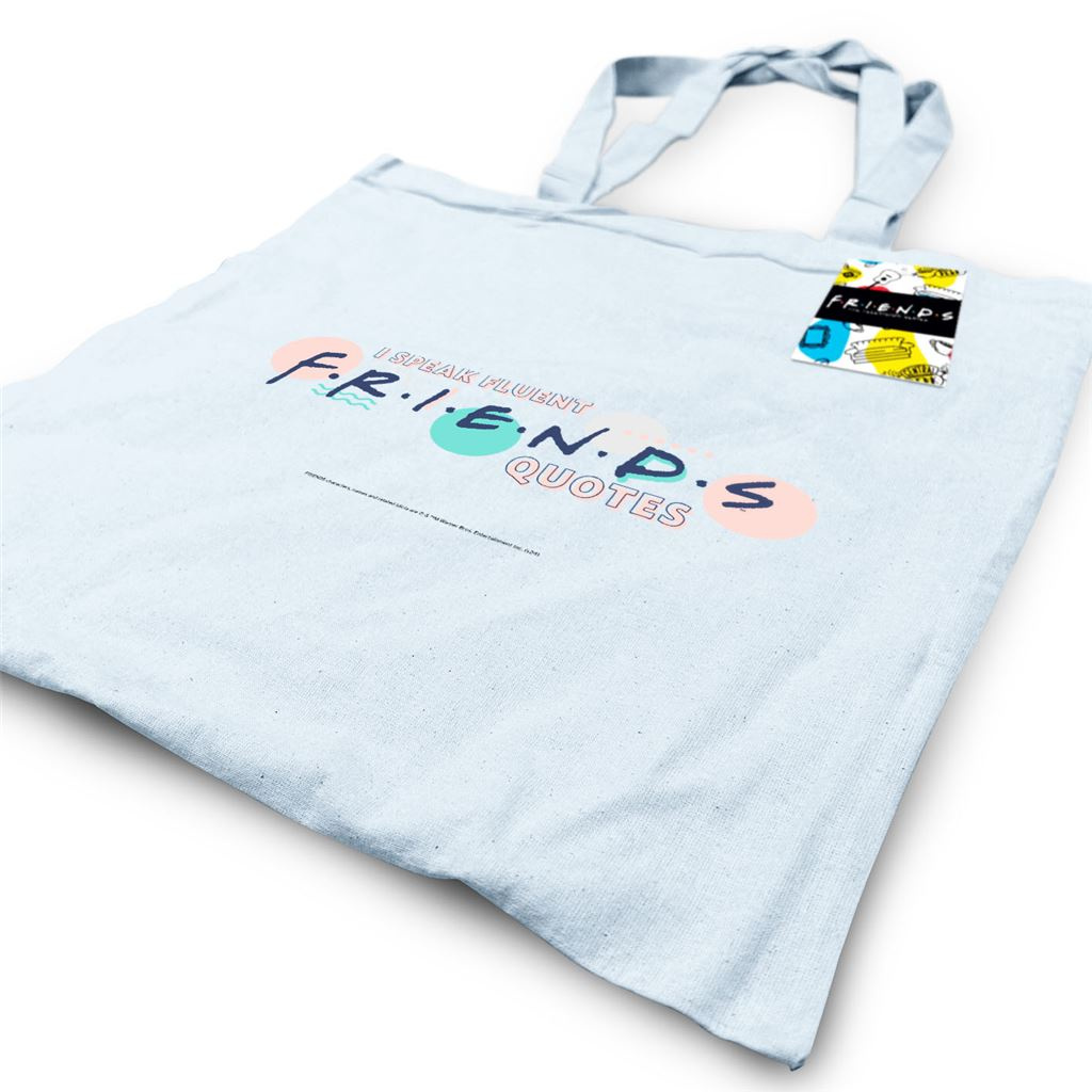 Friends - I Speak Fluent Pastel Blue Tote Bag