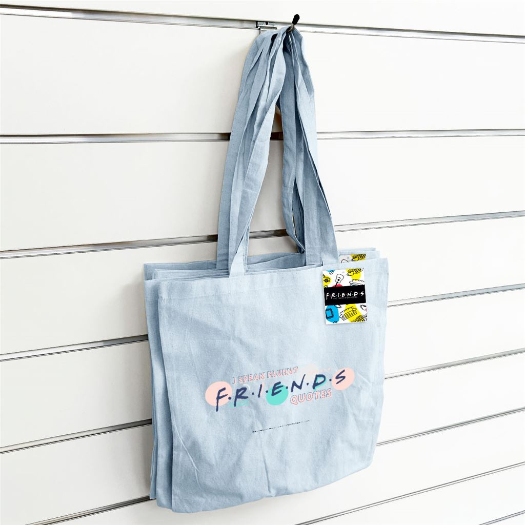 Friends - I Speak Fluent Pastel Blue Tote Bag