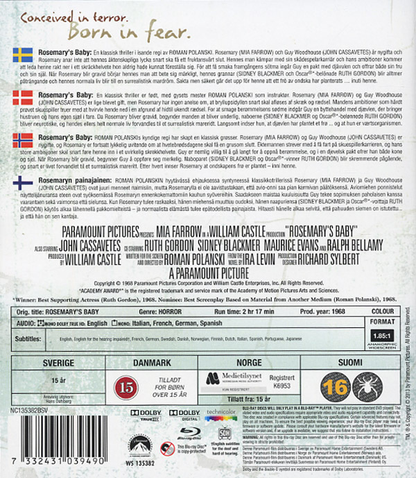 Movie - Rosemary's Baby Bd