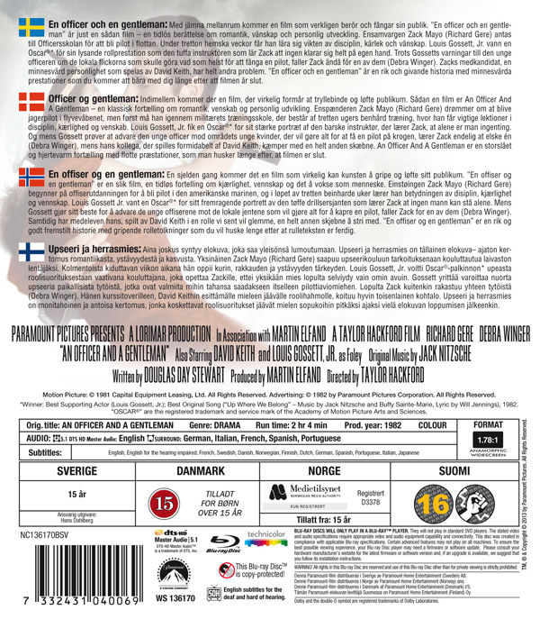 Movie - Officer And A Gentleman, An Bd